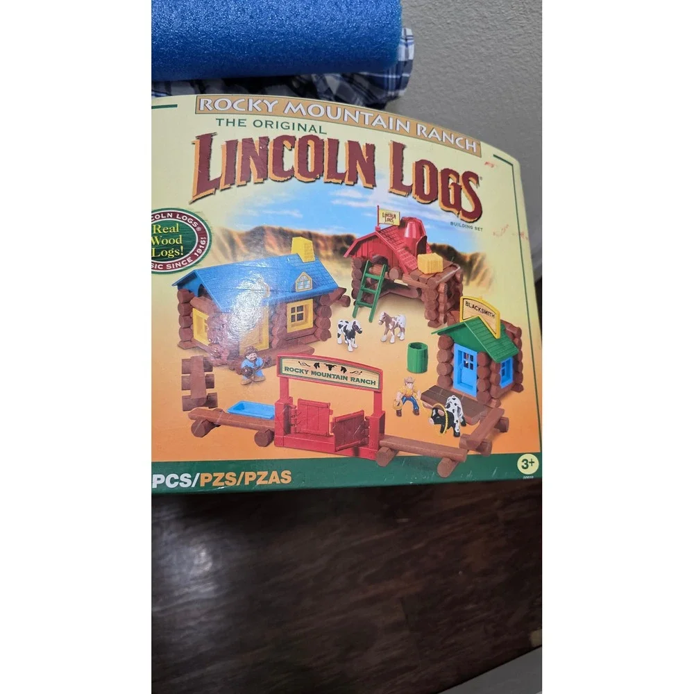 Lincoln Logs Rocky Mountain Ranch Building Set Wood Kids Toy Multicolor Vintage